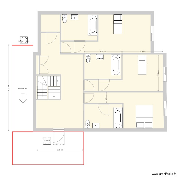 calluna chambre travaux. Plan de 0 pièce et 0 m2