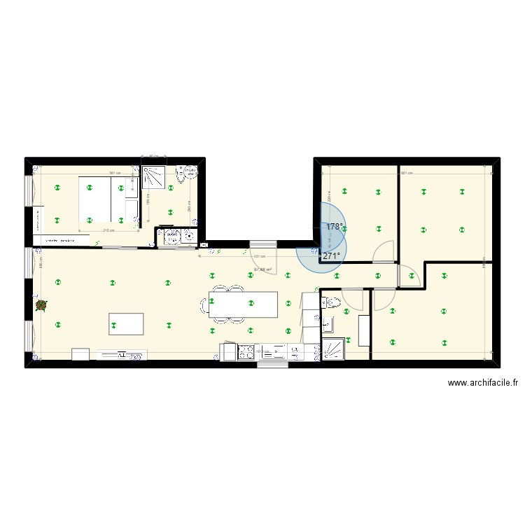 Carnot 10. Plan de 1 pièce et 98 m2