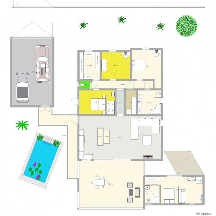 maison finie dependance ammenage. Plan de 0 pièce et 0 m2