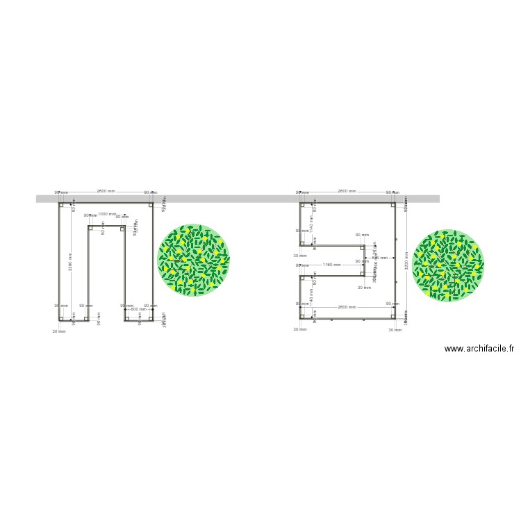 Plan des potagers. Plan de 0 pièce et 0 m2