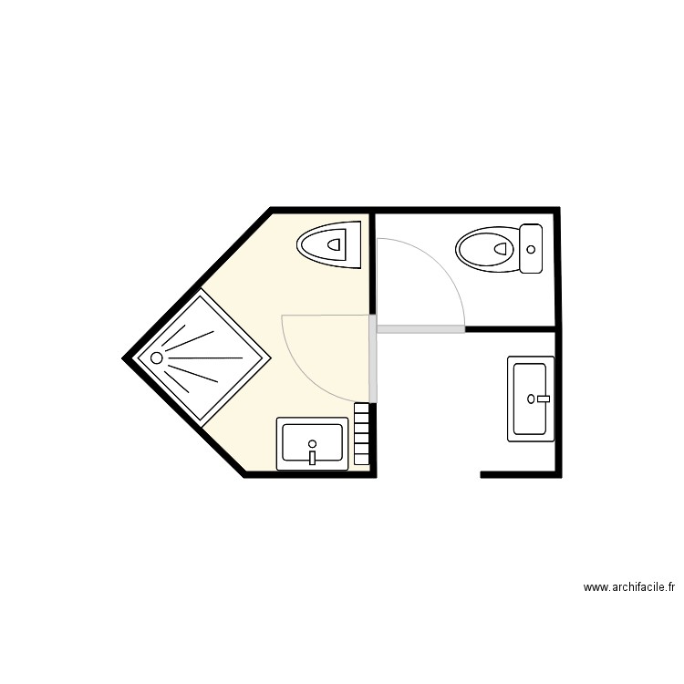 salle de bain RC. Plan de 0 pièce et 0 m2