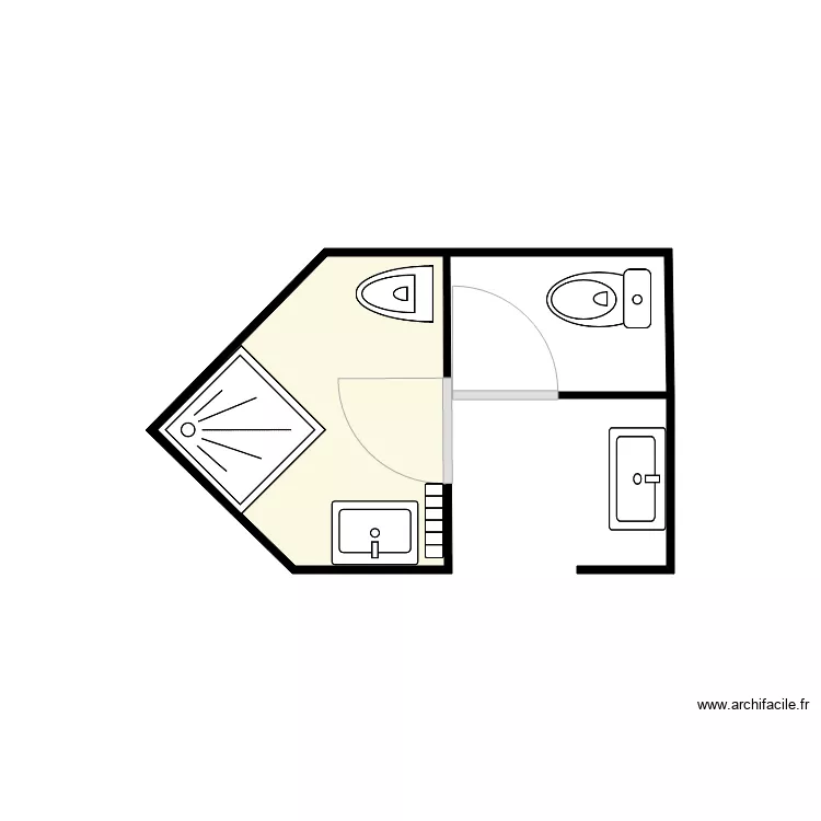 salle de bain RC. Plan de salle de bain RC. Plan de