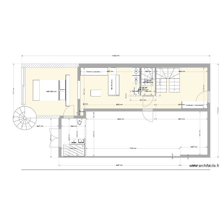 RDC plan agrandissement Nad. Plan de 0 pièce et 0 m2