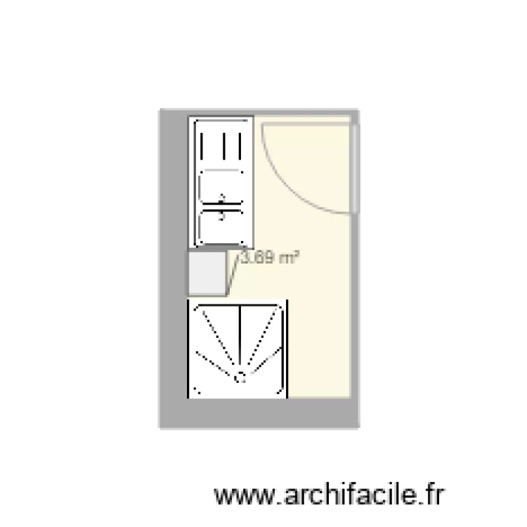 sdb secco avant. Plan de 