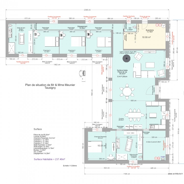 plan maison version plan origine. Plan de 0 pièce et 0 m2