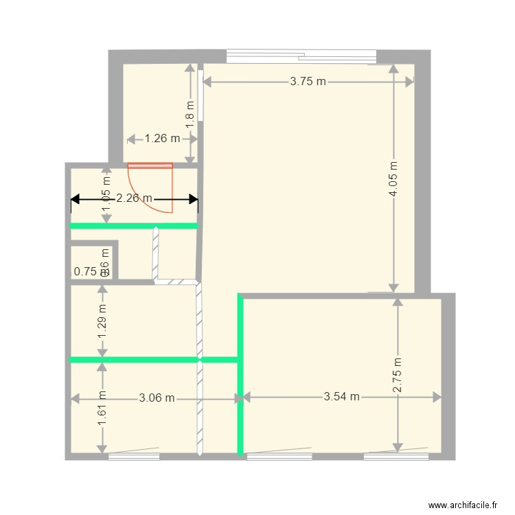 terrasse sans. Plan de 0 pièce et 0 m2