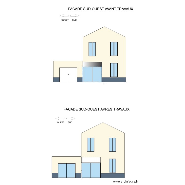 FACADE APRES. Plan de 0 pièce et 0 m2