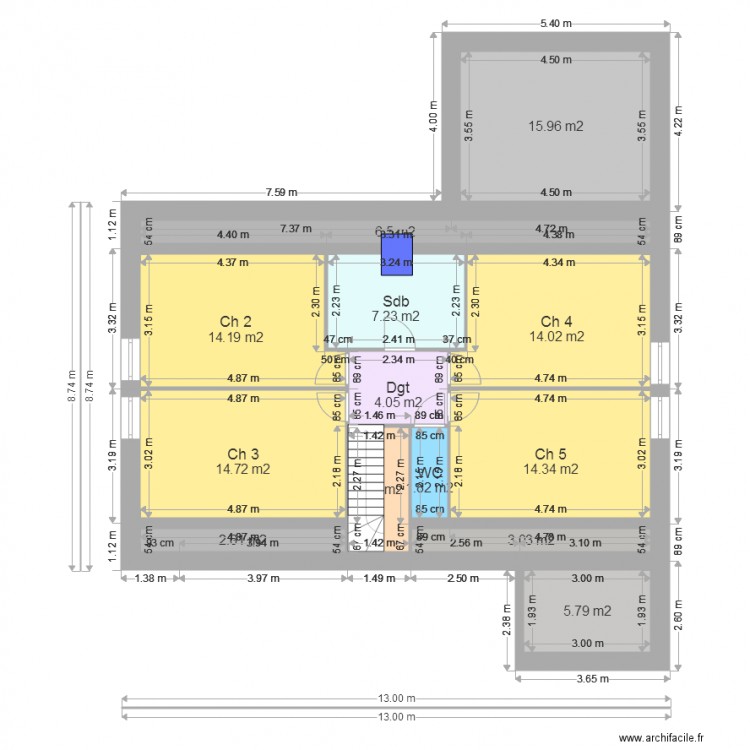BONNEL etage. Plan de 0 pièce et 0 m2