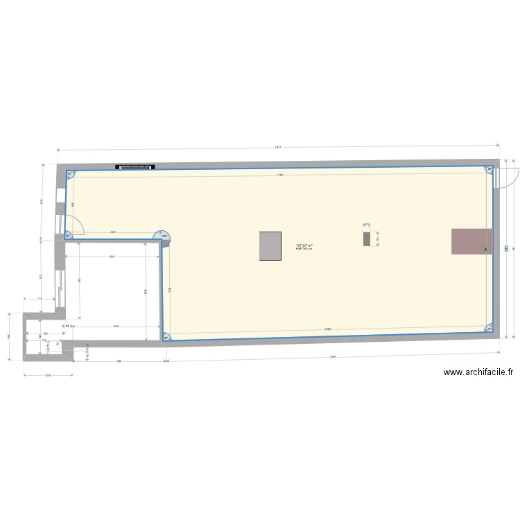 dianesituation initiale v0. Plan de 1 pièce et 108 m2