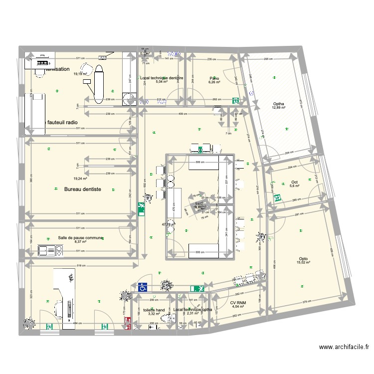 plan perpignan. Plan de 15 pièces et 178 m2