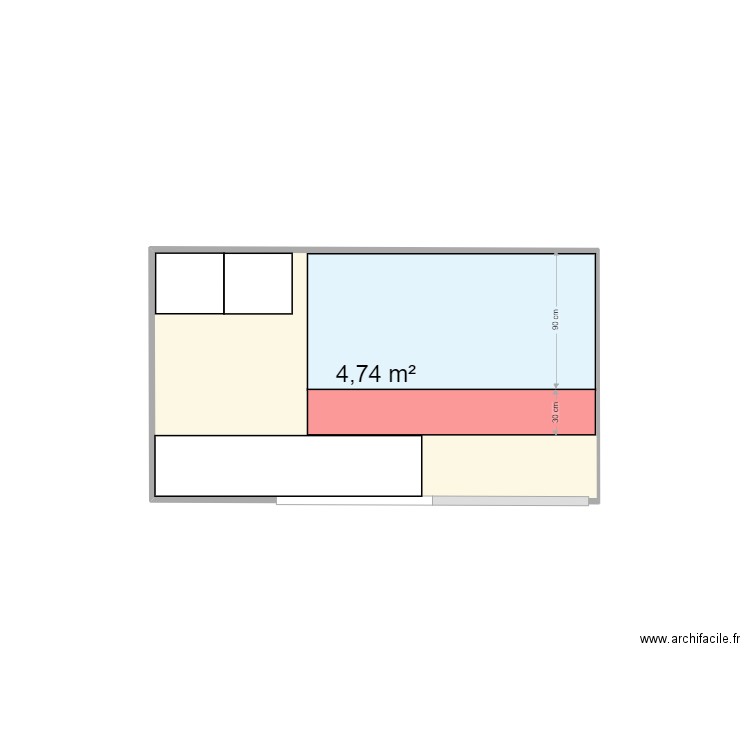 L2H1-1. Plan de 1 pièce et 5 m2