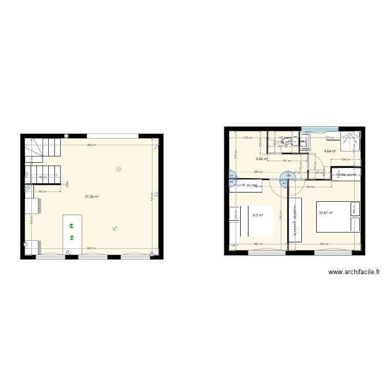 1er etage projet sdb. Plan de 0 pièce et 0 m2