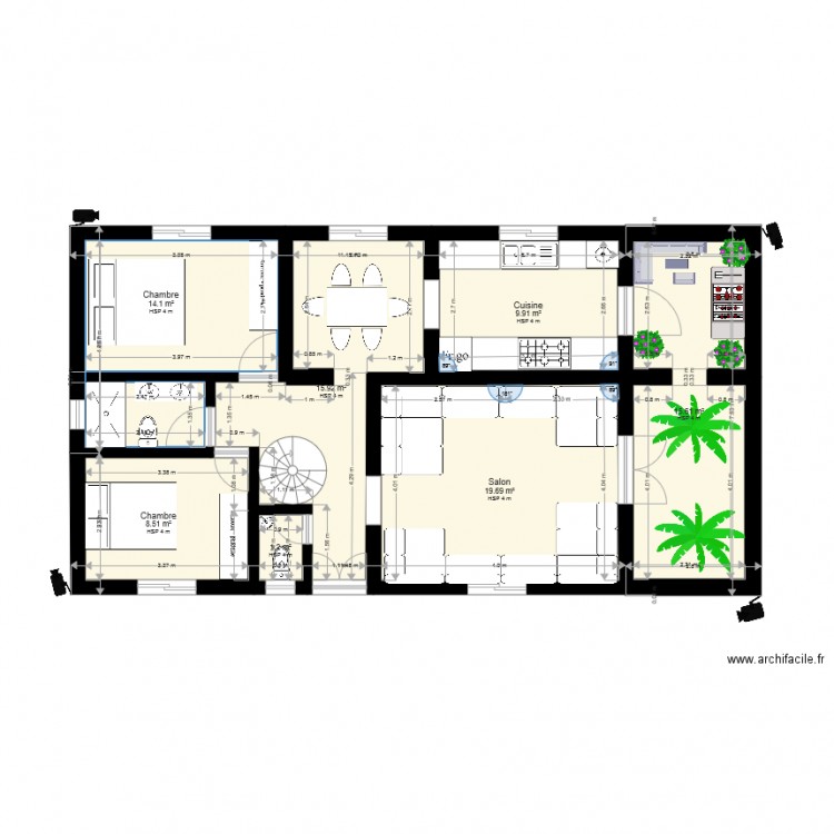 villa maroc. Plan de 0 pièce et 0 m2