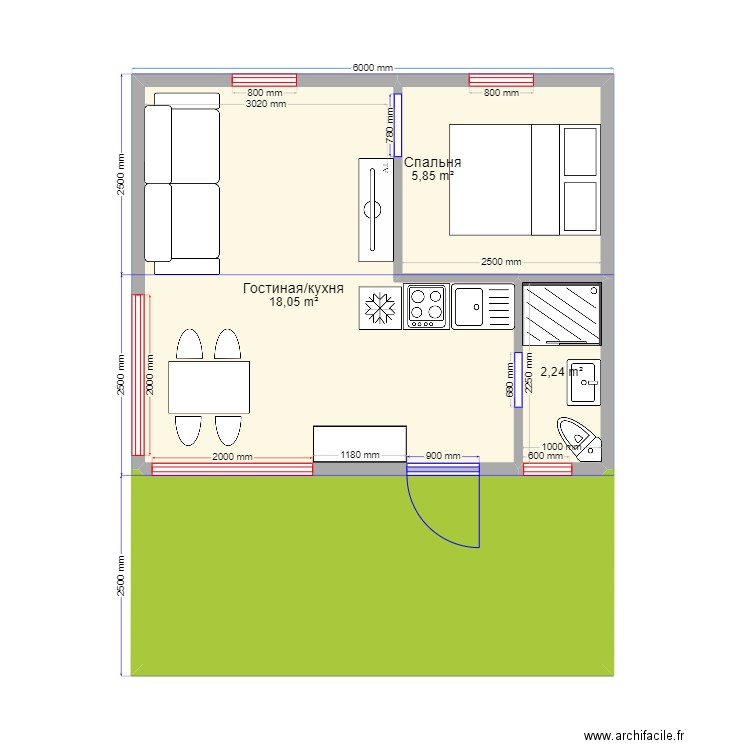 30 6 1 Федоровское ст. Plan de 0 pièce et 0 m2