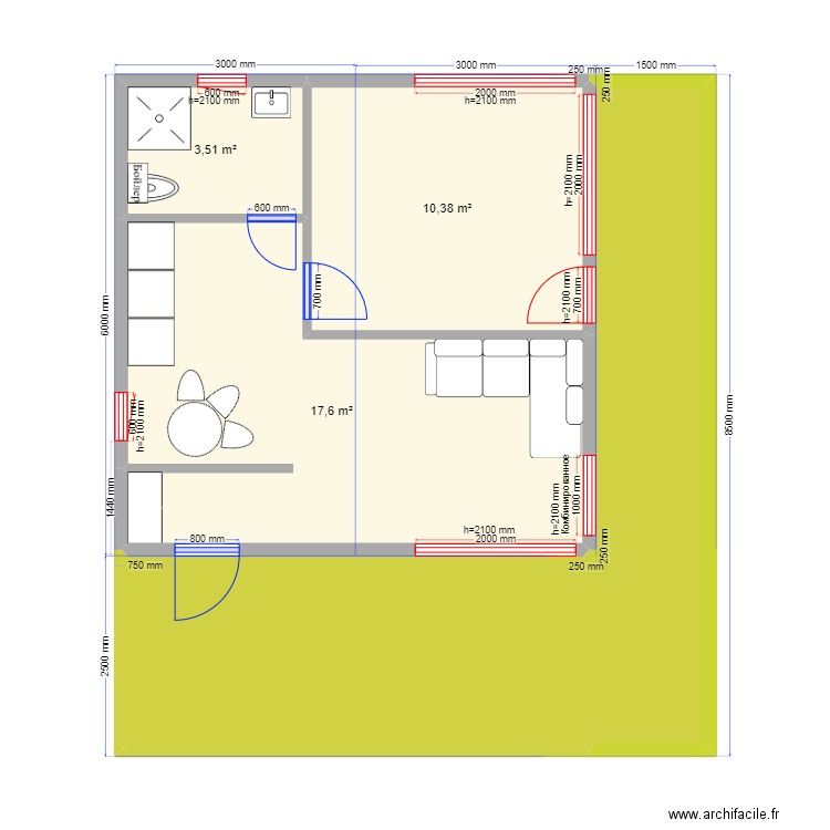 30 КР2 Новопетровское. Plan de 0 pièce et 0 m2