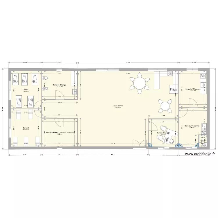 micro créche. Plan de micro créche. Plan de