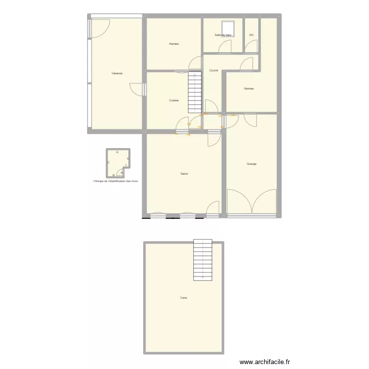 Croquis VOUAUX . Plan de 