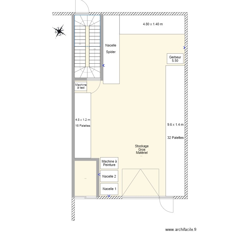 Stockage Gros Matériel. Plan de 0 pièce et 0 m2