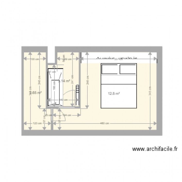 sdb béatrice. Plan de 0 pièce et 0 m2