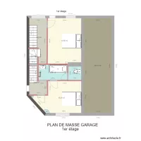 PLAN DE MASSE GARAGE la salle 1er &eacute;tage sans garage  essai escalier