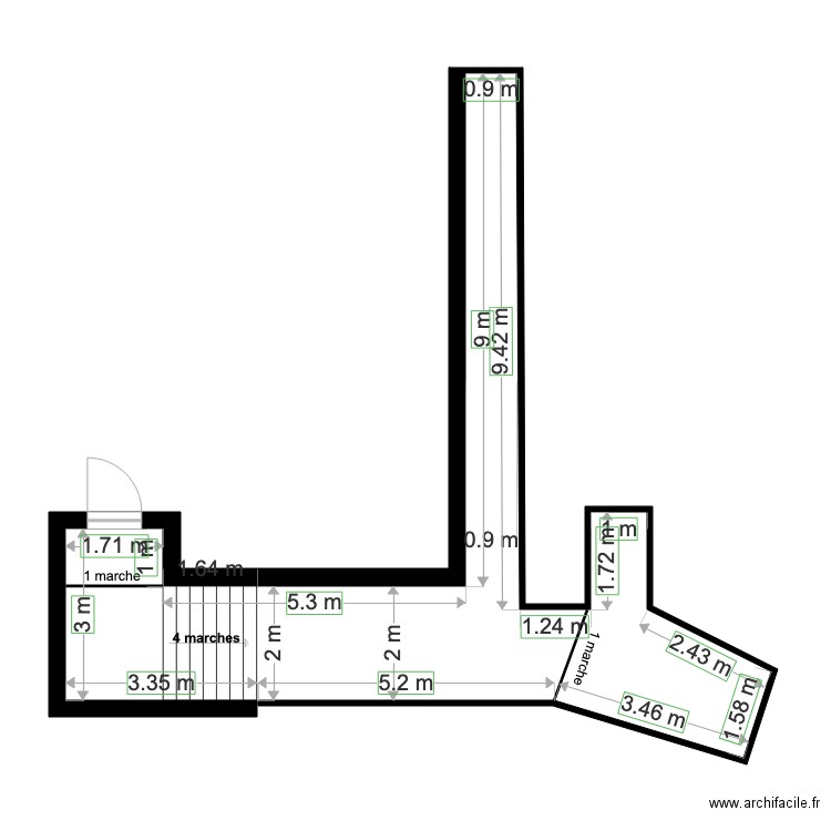 entrée maison. Plan de 0 pièce et 0 m2