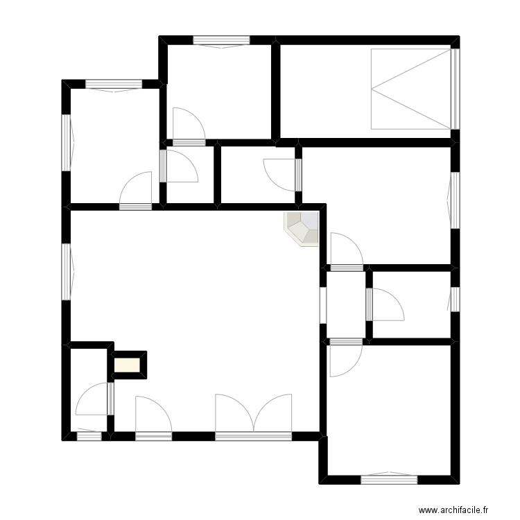 CAILLET. Plan de 12 pièces et 87 m2