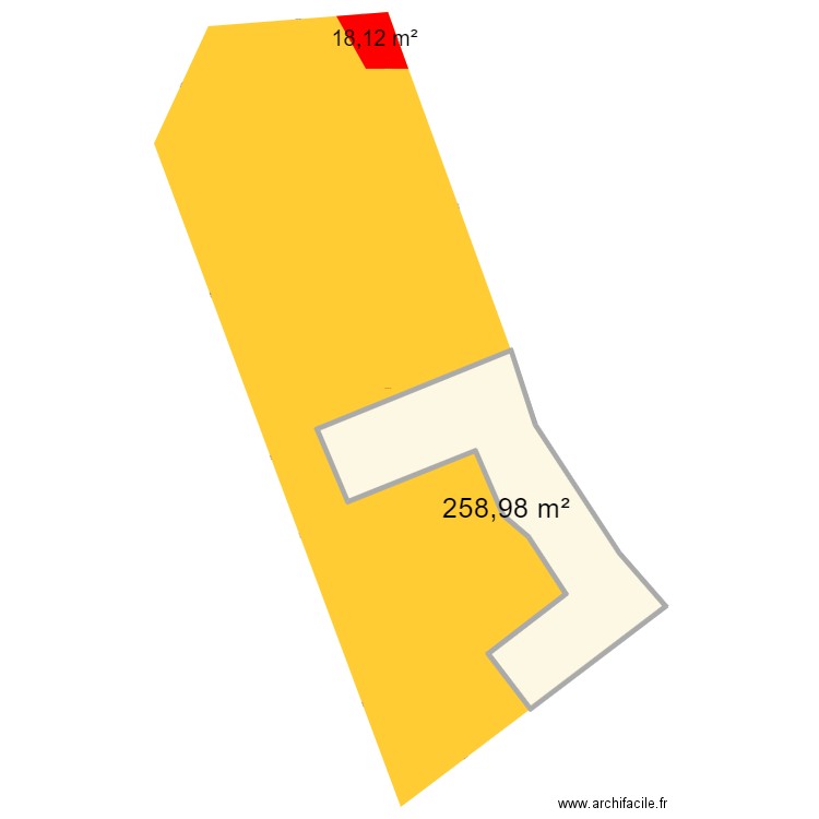 Essaie 1. Plan de 1 pièce et 259 m2