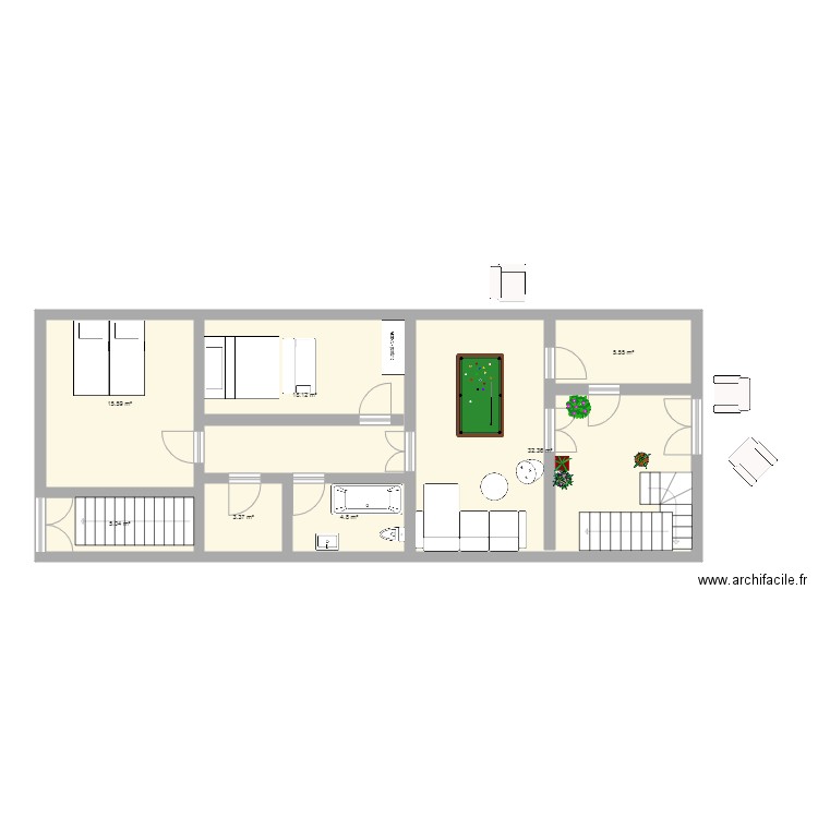 MAISONJAUNEv2. Plan de 0 pièce et 0 m2