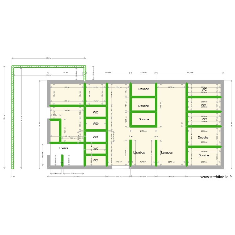 Rochetaillée - bloc sanitaire camping. Plan de 0 pièce et 0 m2