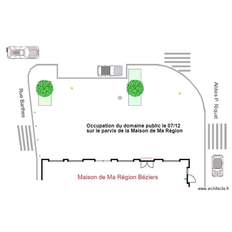 MDRB ODP Parvis 06/07. Plan de 2 pièces et 18 m2