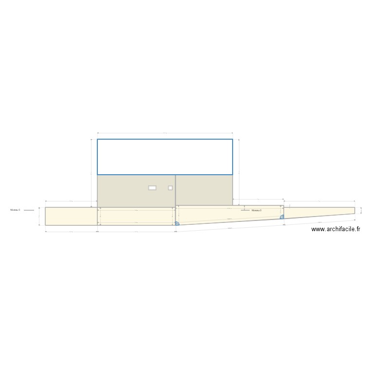 Rambouillet facade ouest existant. Plan de 0 pièce et 0 m2