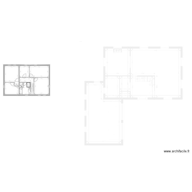 Etage à construire. Plan de 0 pièce et 0 m2