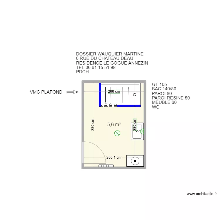 WAUQUIER MARTINE ANNEZIN . Plan de 