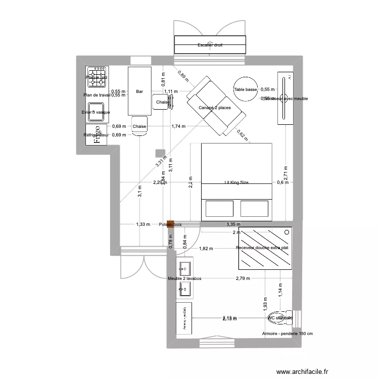 gite letchis 1. Plan de 