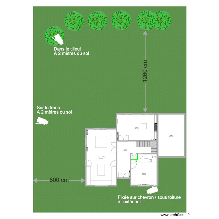 Jardin Caméra. Plan de 0 pièce et 0 m2