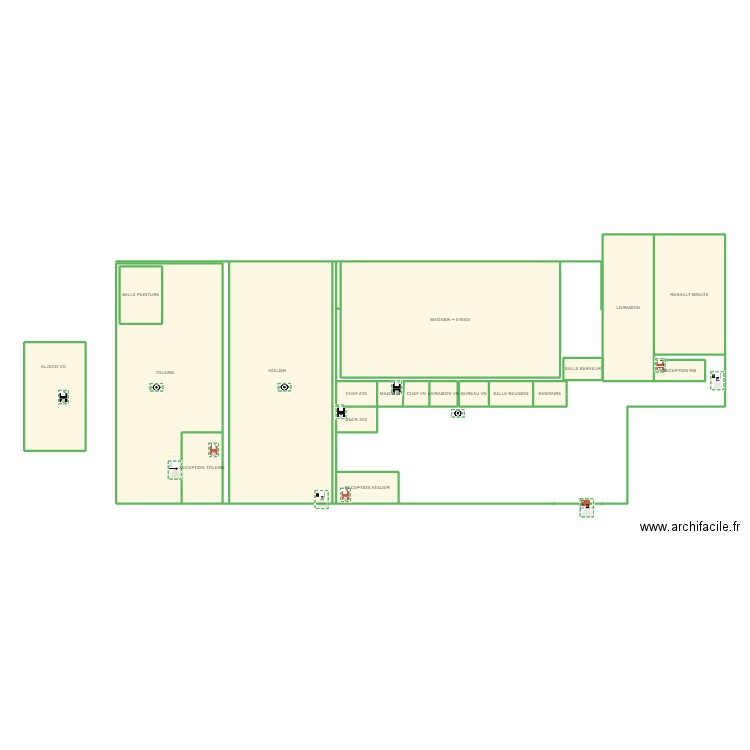 CHINON. Plan de 21 pièces et 187 m2