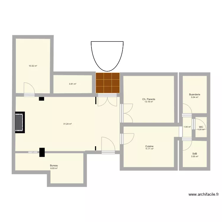 maison verneuil. Plan de 