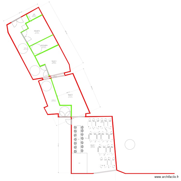 CLERMONT COQUE SALLE 3. Plan de 9 pièces et 138 m2