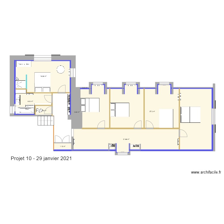 Chatres étage projet 10. Plan de 0 pièce et 0 m2