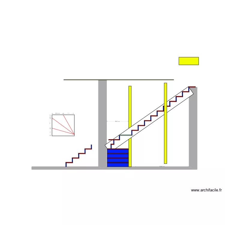 escalier vignal 3 plis. Plan de 