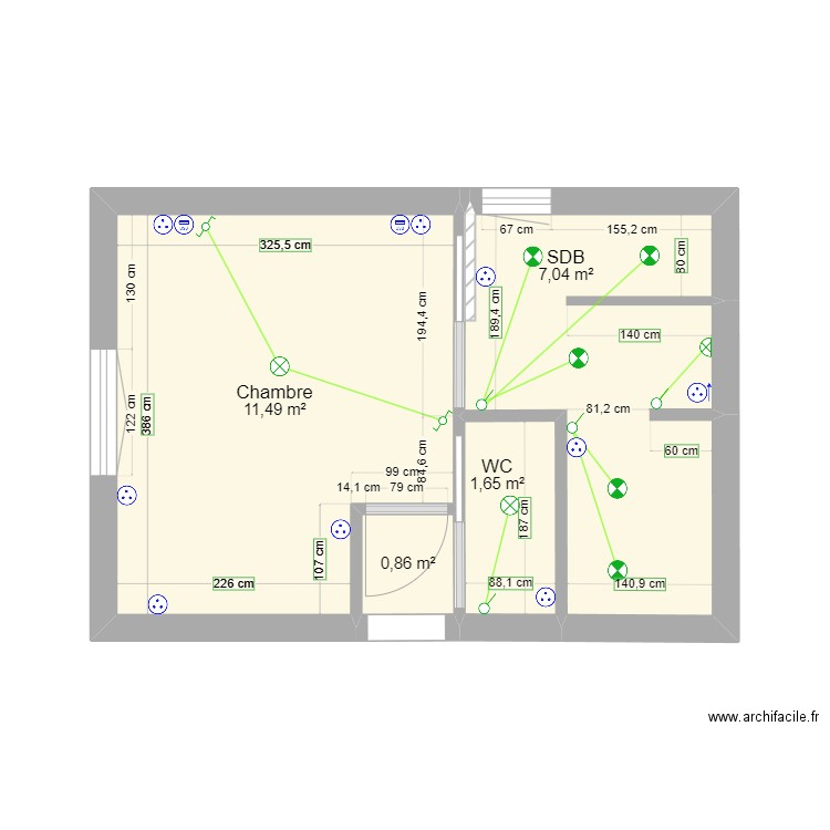 Chambre Groie labbe. Plan de 0 pièce et 0 m2