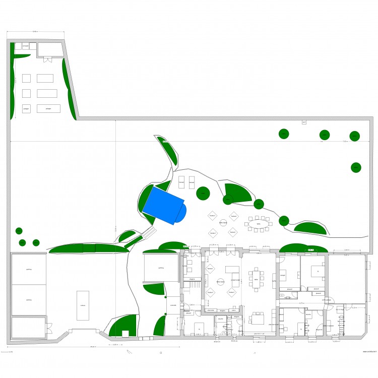 jardin. Plan de 0 pièce et 0 m2