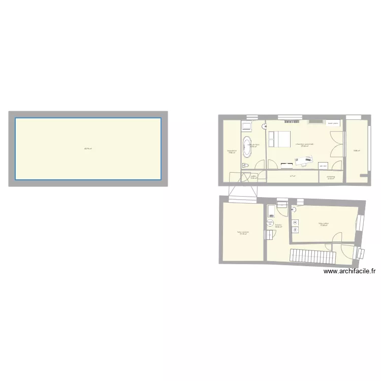 &eacute;eme etage. Plan de 