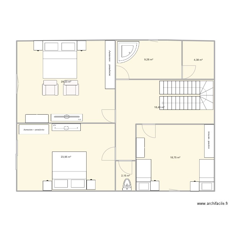 2 éme étage 4. Plan de 7 pièces et 106 m2