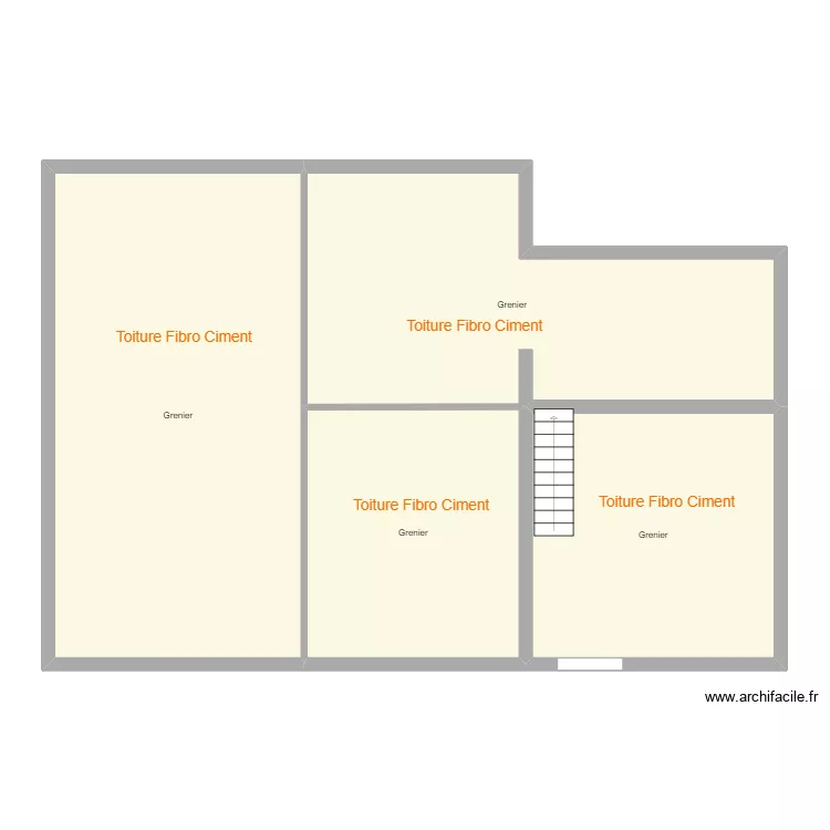Croquis ARGANT Grenier et toiture. Plan de 