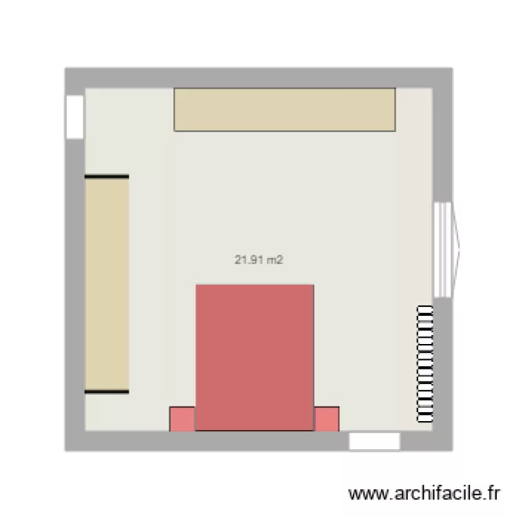chambre 2bis. Plan de 