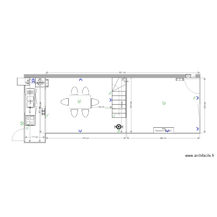 RDC HERGO. Plan de 0 pièce et 0 m2