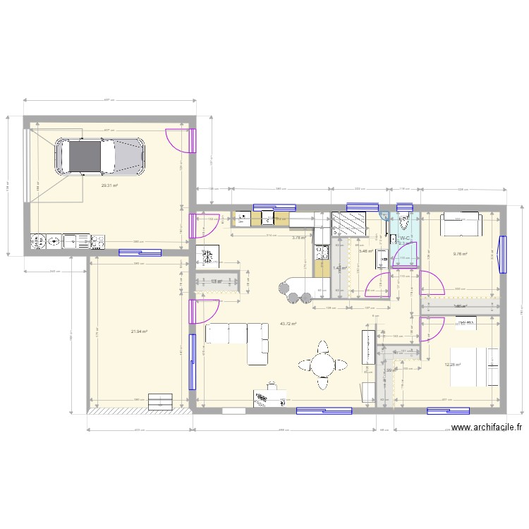 PLAN MAISON PLAN 1. Plan de 12 pièces et 135 m2