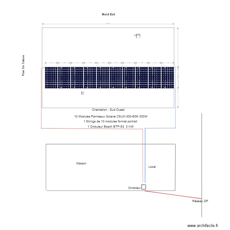 Plan de Toiture maison. Plan de 0 pièce et 0 m2