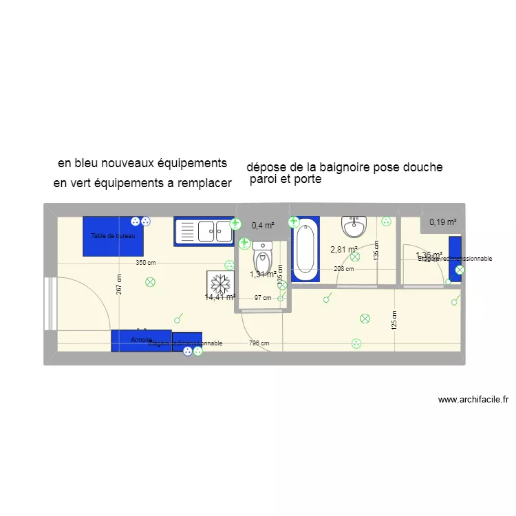 projet loge Vincennes. Plan de 